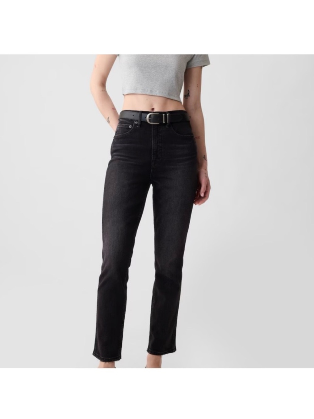 GAP Vintage Slim High-Rise Straight Leg Women's Jeans, Black